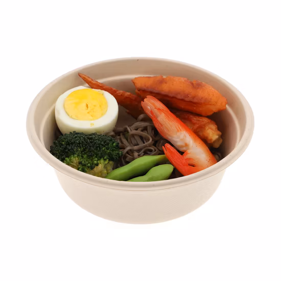 Degradable Sugarcane Bagasse Soup Bowl Freezer Oven Microwave Safe Salad Bowl