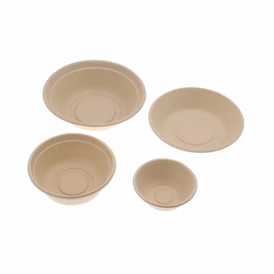 Degradable Sugarcane Bagasse Soup Bowl Freezer Oven Microwave Safe Salad Bowl