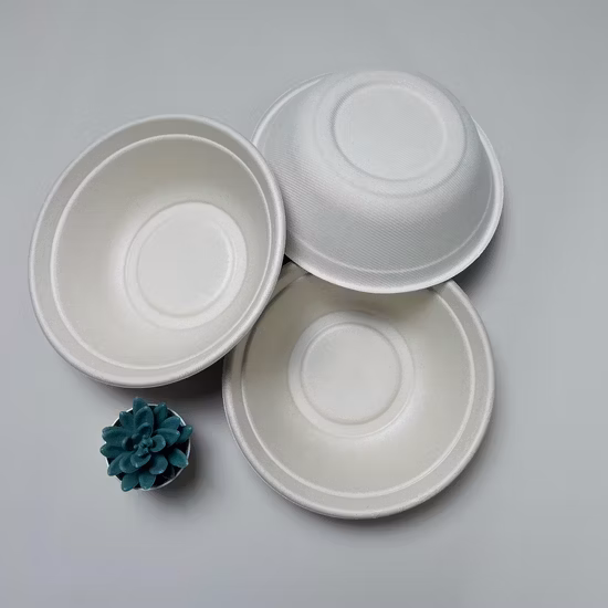 Degradable Sugarcane Bagasse Soup Bowl Freezer Oven Microwave Safe Salad Bowl